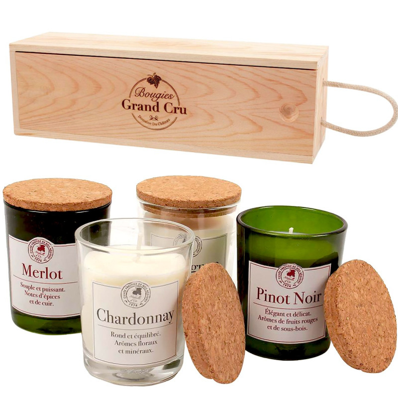 Coffret bougies oenologie
