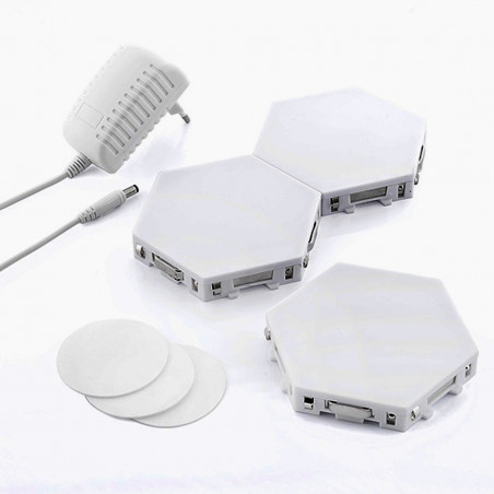 Jeu de 3 lumières led modulaires tactiles