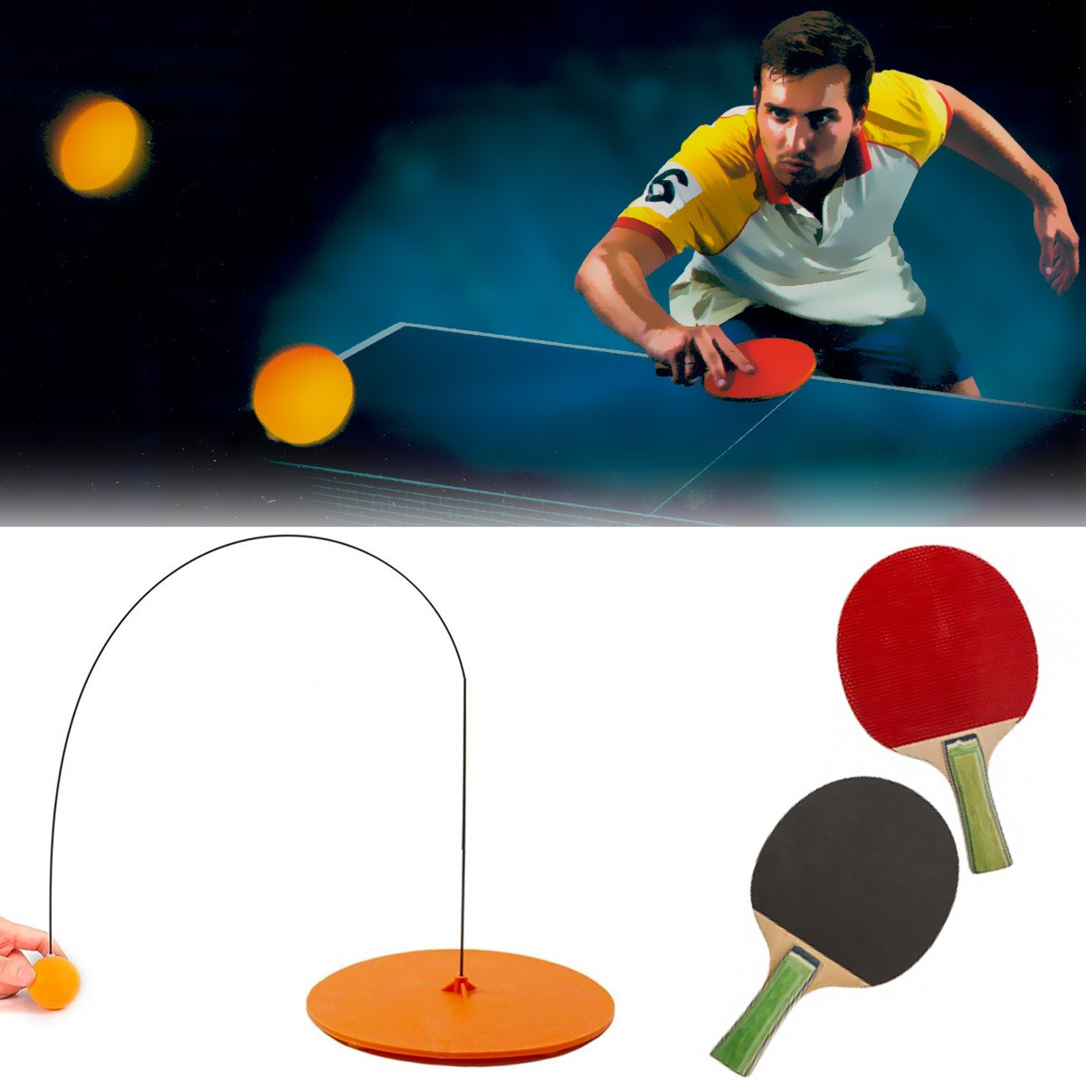 Ping-pong portable à suspendre en intérieur - Pour entraînement -  Interaction des enfants