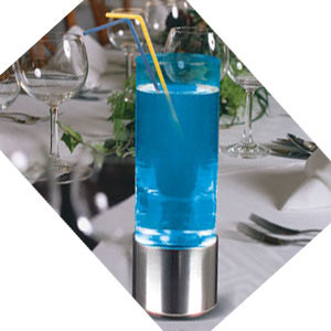 Verre cocktail LED bleue