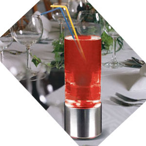 Verre cocktail LED rouge