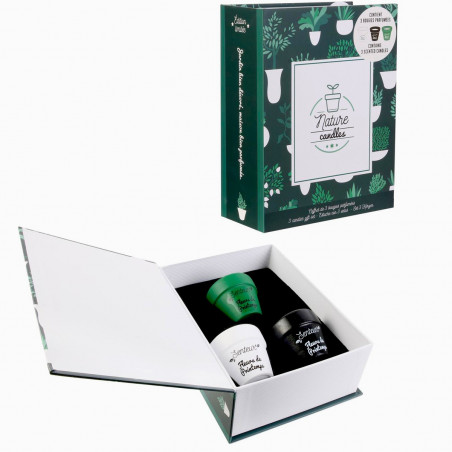 Coffret 3 bougies Nature