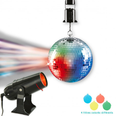 Boule à facettes avec projecteur