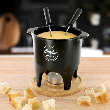 Service à fondue à la bougie