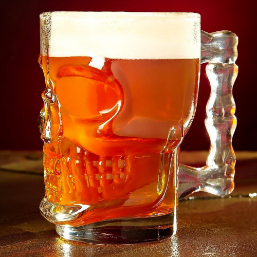 Chope à Bière Tête de Mort – Grande Chope Gothique 70 cl - Mycrazystuff
