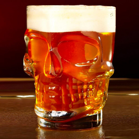 Chope à bière tête de mort
