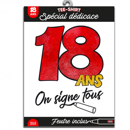 T-Shirt à dédicacer "18 ans"