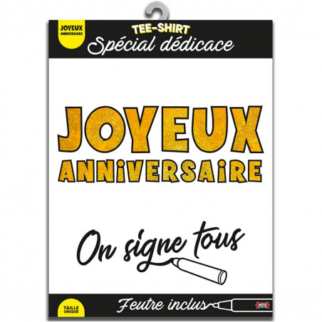 T-Shirt à dédicacer "Anniversaire"