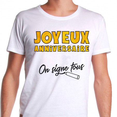 T-Shirt à dédicacer "Anniversaire"