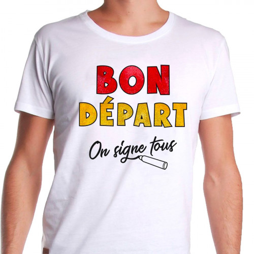 T-Shirt à dédicacer "Bon départ"