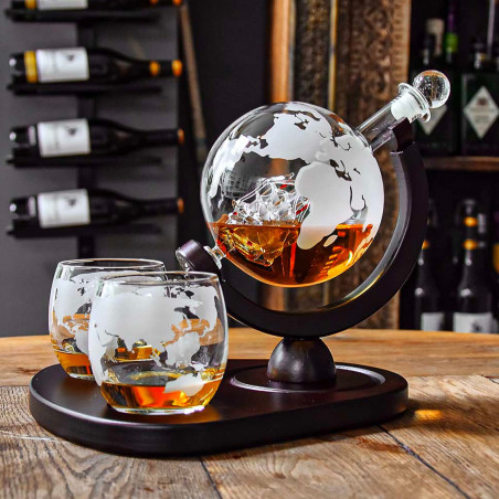 Carafe Prestige décanteur globe et ses 2 verres