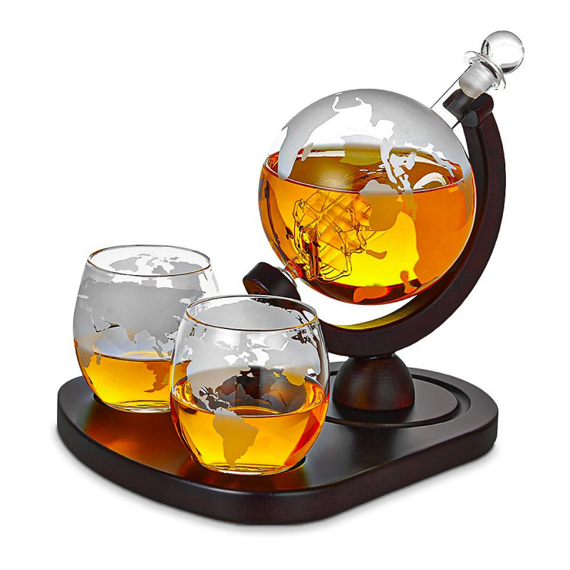 Carafe Prestige décanteur globe et ses 2 verres