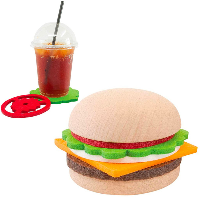 Hamburger dessous de verre