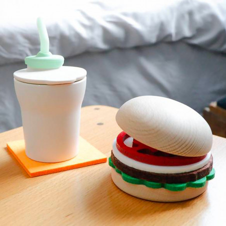 Hamburger dessous de verre