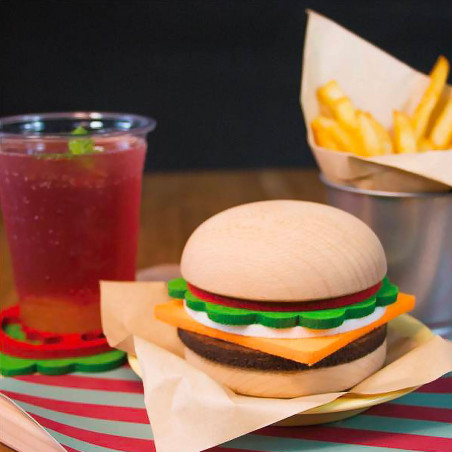 Hamburger dessous de verre