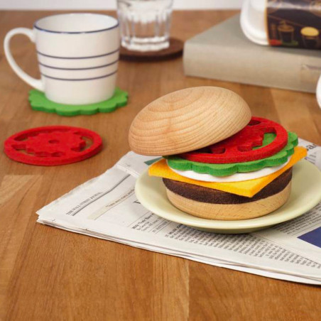 Hamburger dessous de verre