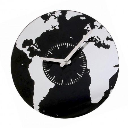 Horloge design mappemonde