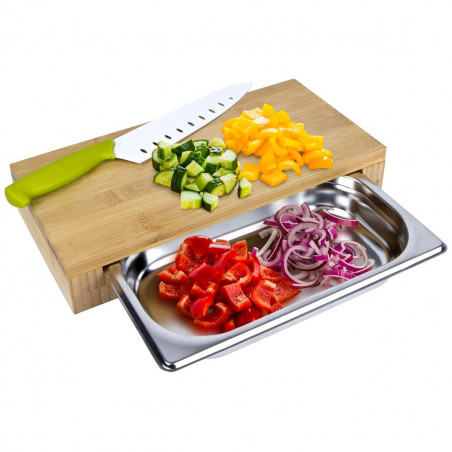 Planche à découper tiroir intégré