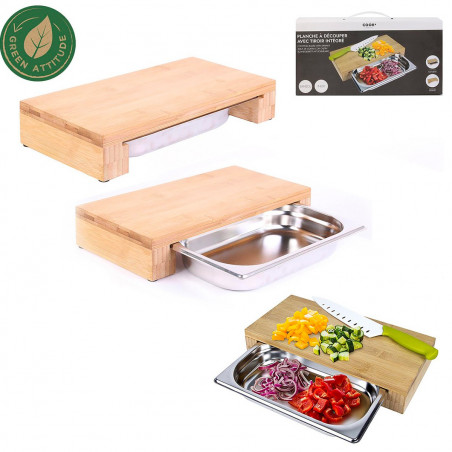 Planche à découper tiroir intégré