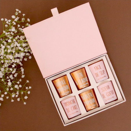 Coffret bougies mots doux
