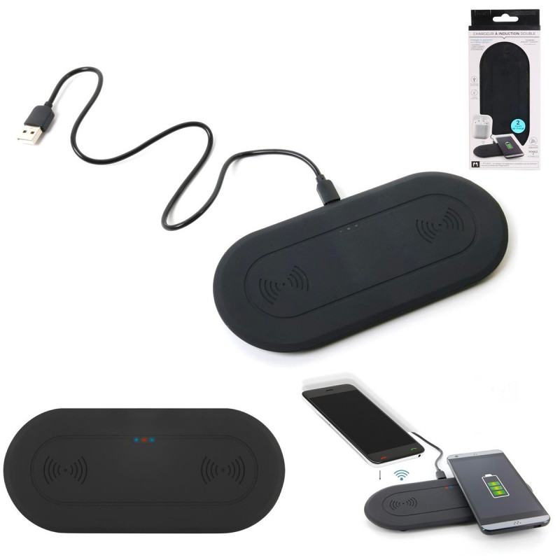 Chargeur induction double