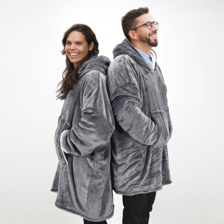 Sweat Plaid géant à capuche