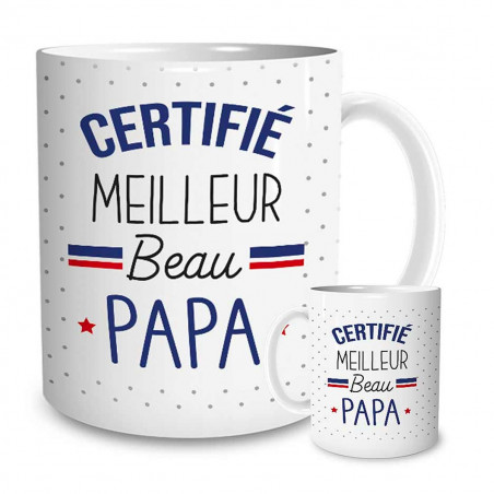 Mug Certifié Meilleur Beau Papa sur mycrazystuff.com