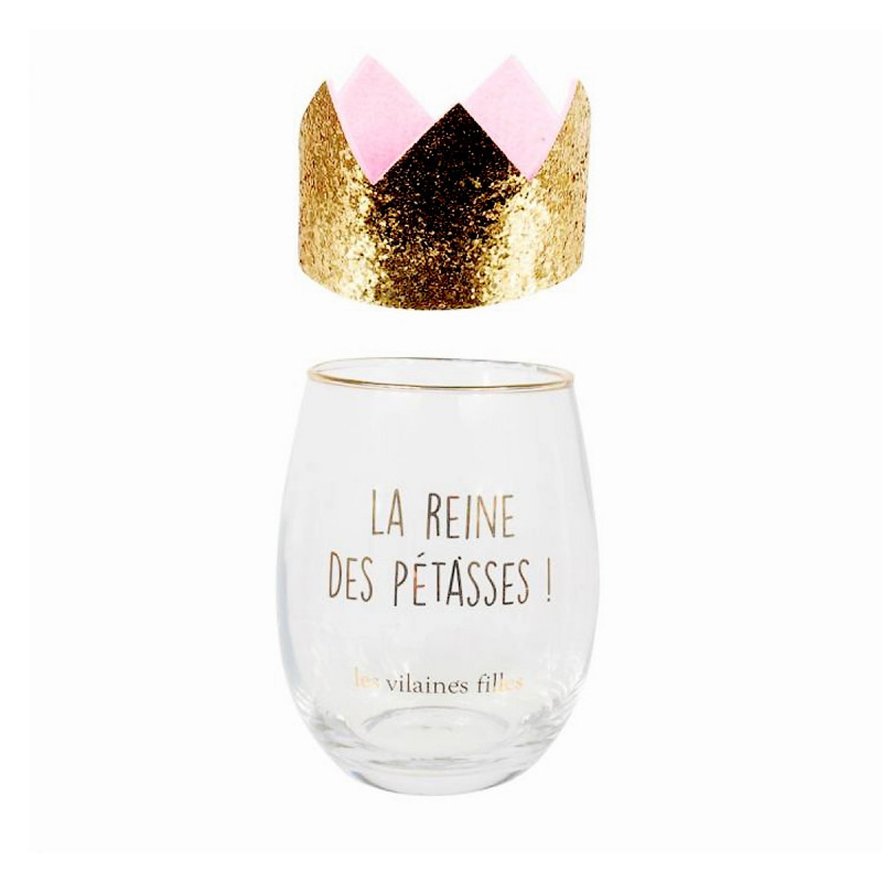 Verre couronne la reine des pétasses