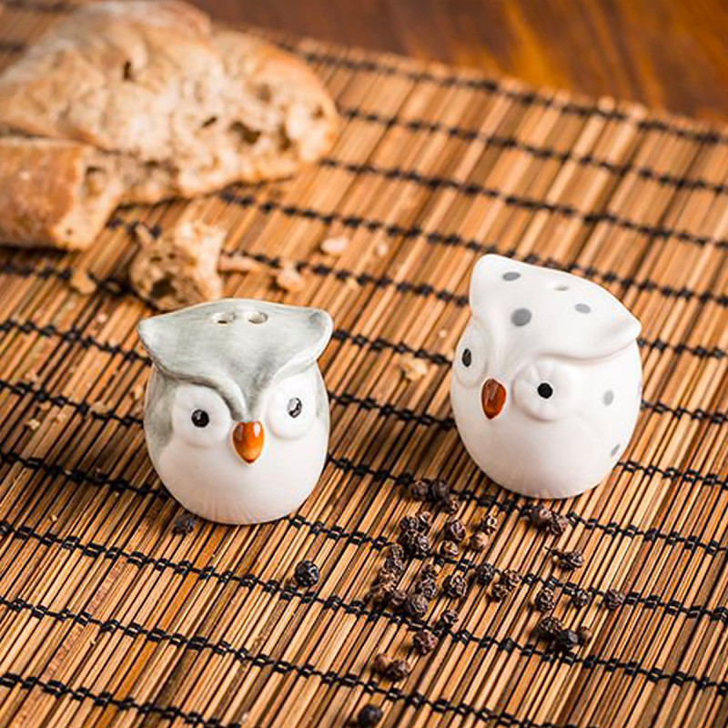 Salière et poivrière Hibou