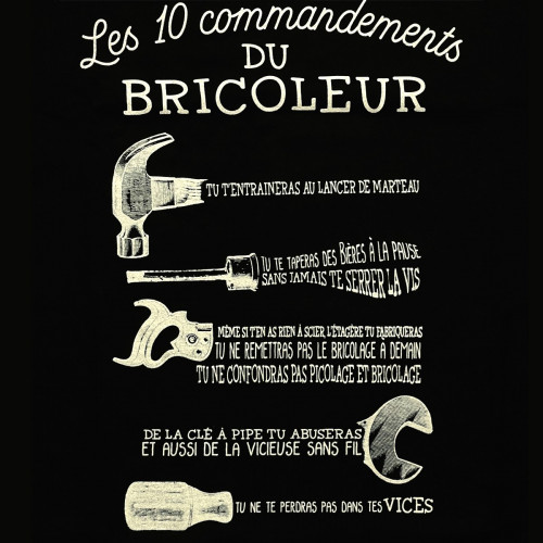 T-shirt "Les 10 commandements du Bricoleur" Taille L