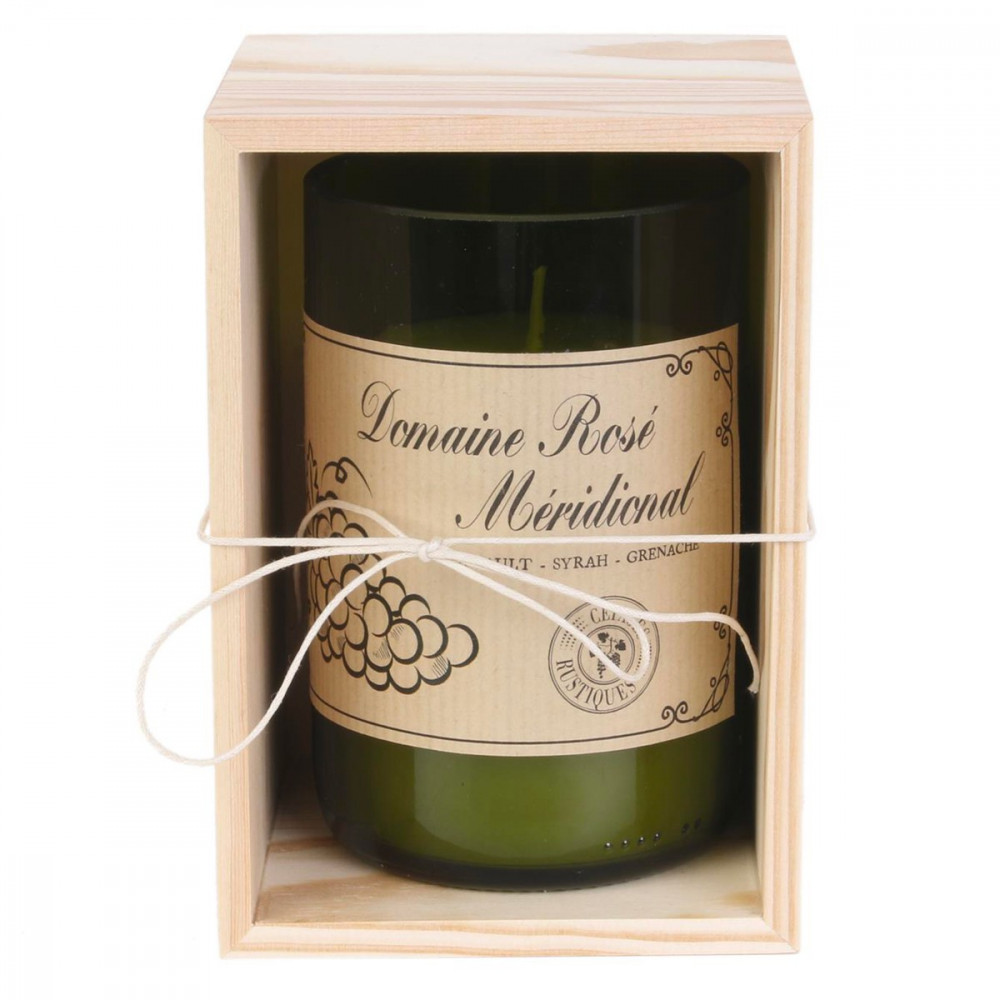 Bougie parfumée cul de bouteille de vin 10,95