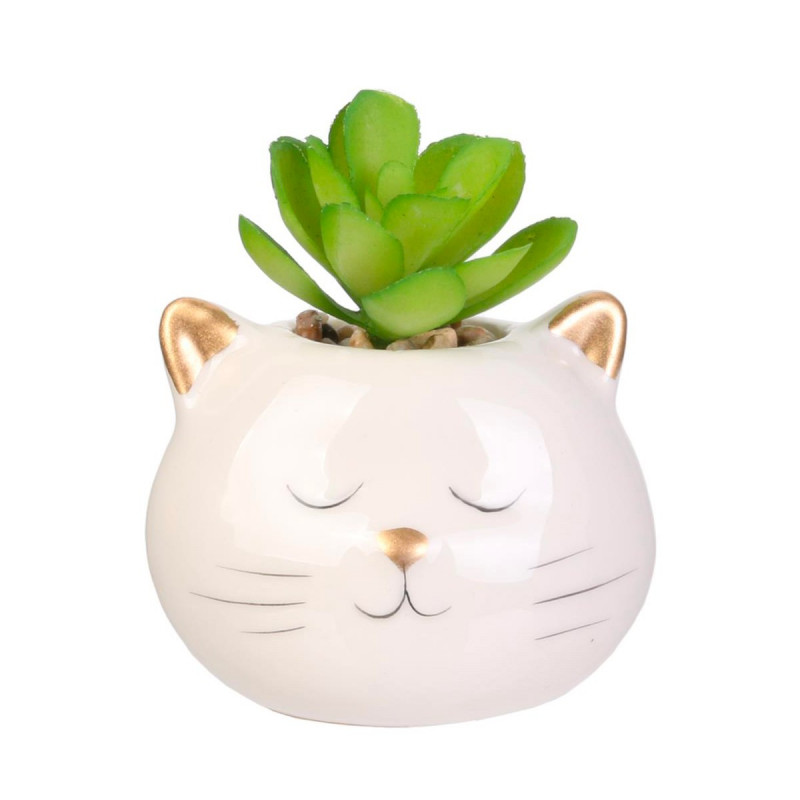 Chat et licorne plantes artificielles