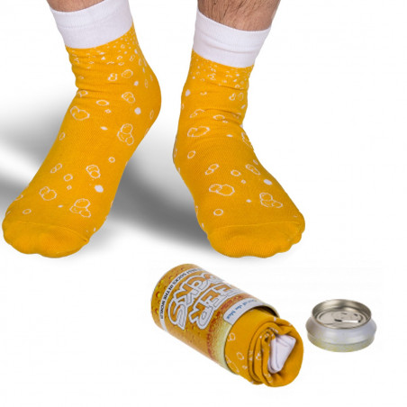 Canette chaussettes bière