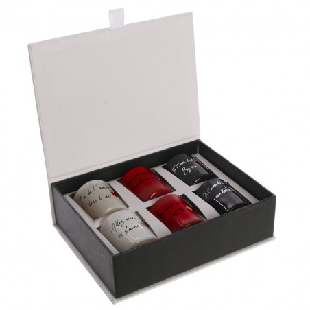 Coffret 6 bougies mots d'amour