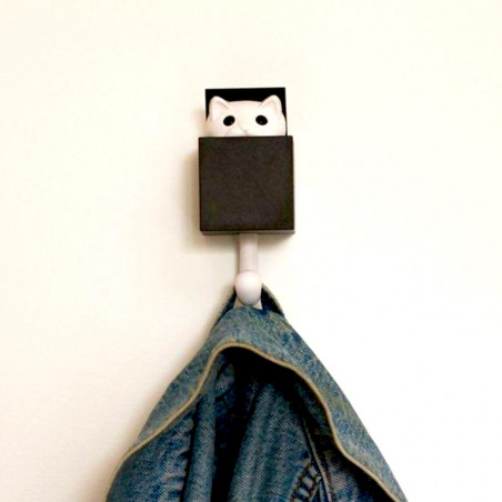 Crochet mural boîte à chat