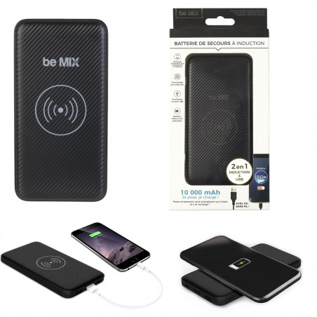 Batterie avec chargeur induction 10000 mAh