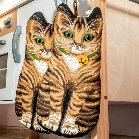 Paire de gants de cuisine Chat