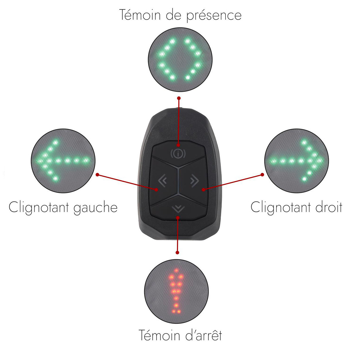 Led sans fil cyclisme gilet vélo sac sécurité clig – Grandado