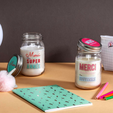 Lot de 2 bougies Merci Maîtresse