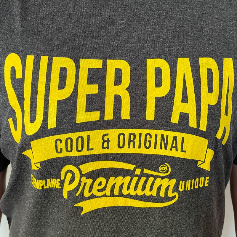 T-shirt humoristique Super Papa Premium L