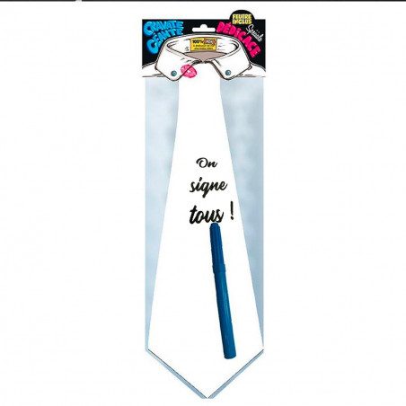 Cravate géante dédicace