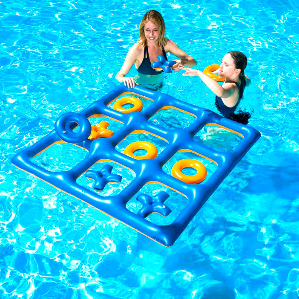 jeu de piscine : Jeu d'eau gonflable Tic Tac Toe - 13,90 €