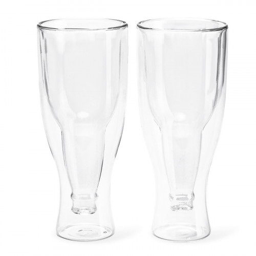 Paire de Verres Inversés Gravity – Verres à Bière Double Paroi 250 ml - Mycrazystuff
