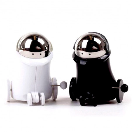Duo salière & poivrière robots mécaniques
