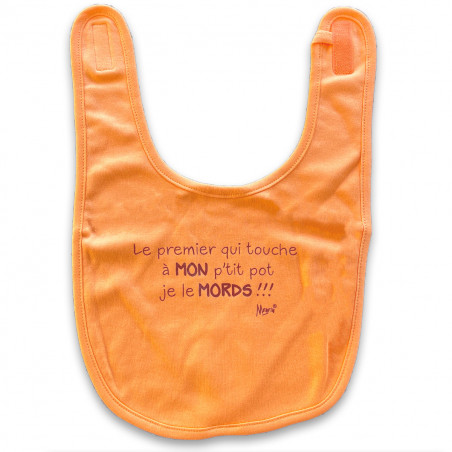 Bavoir "Le premier qui touche..."