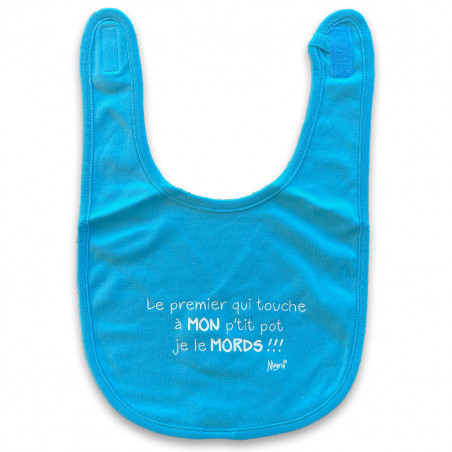 Bavoir "Le premier qui touche..."