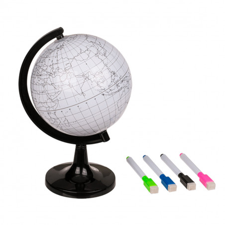 Globe terrestre à colorier