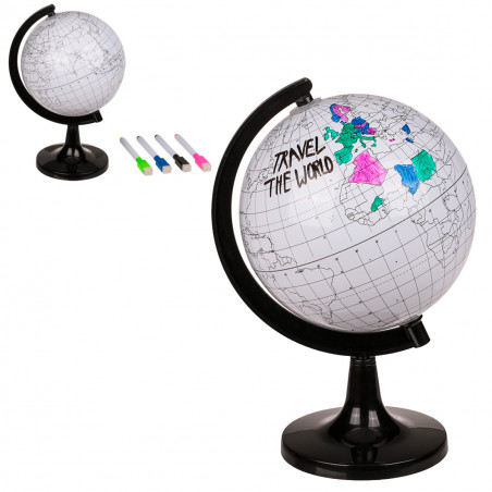 Globe terrestre à colorier