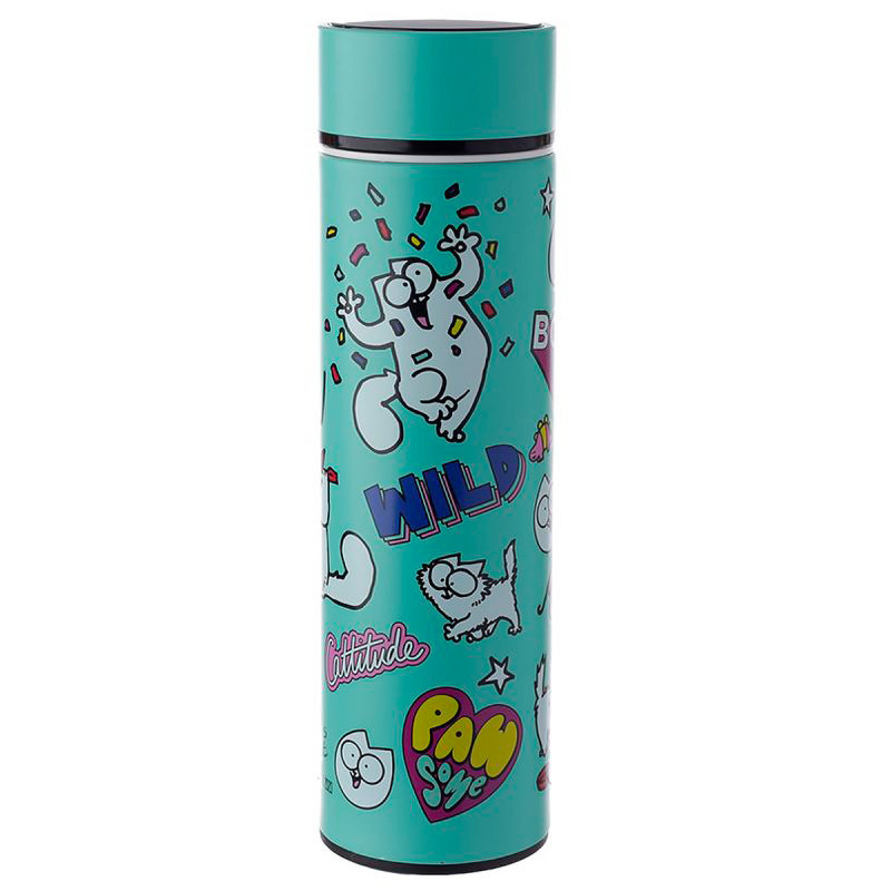 Bouteille isotherme thermomètre Simon's Cat