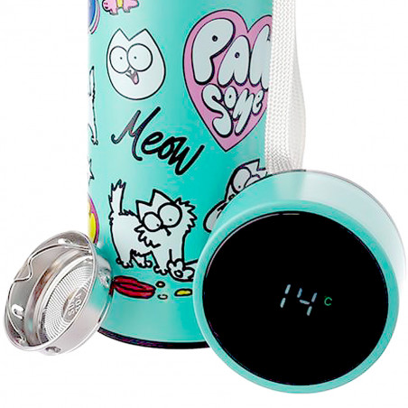 Bouteille isotherme thermomètre Simon's Cat